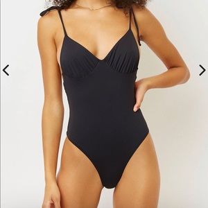 NWT Frankies Bikinis Black One Piece.